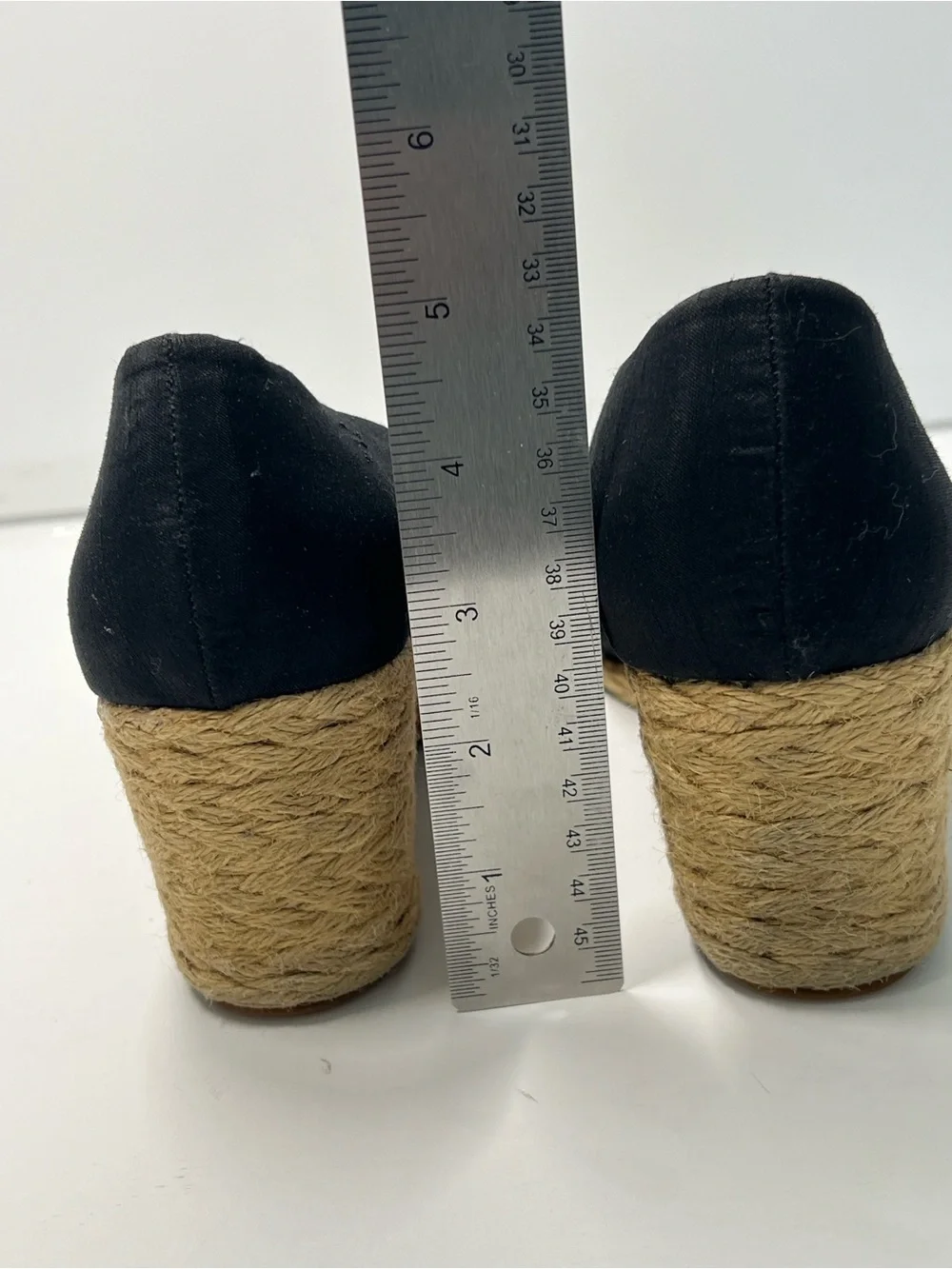 Adrienne Vittadini Women’s Size 8.5 Black Slip One Wedge Heel